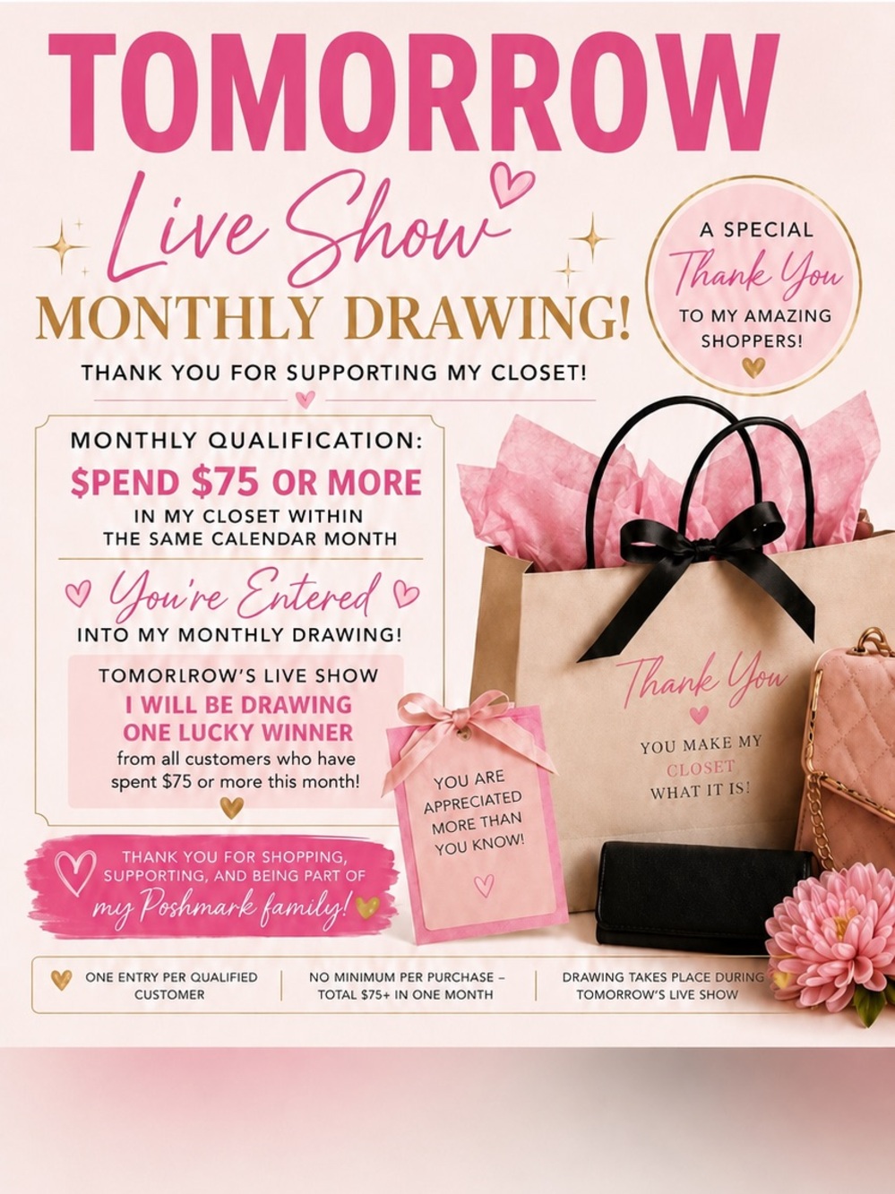 Don’t miss monthly drawing